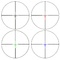 πεδίο πρισμάτων σταυρονημάτων γυαλιού Illuminted χρωμάτων 4x32 R/G/B 3 με τη διακοσμητική ίνα